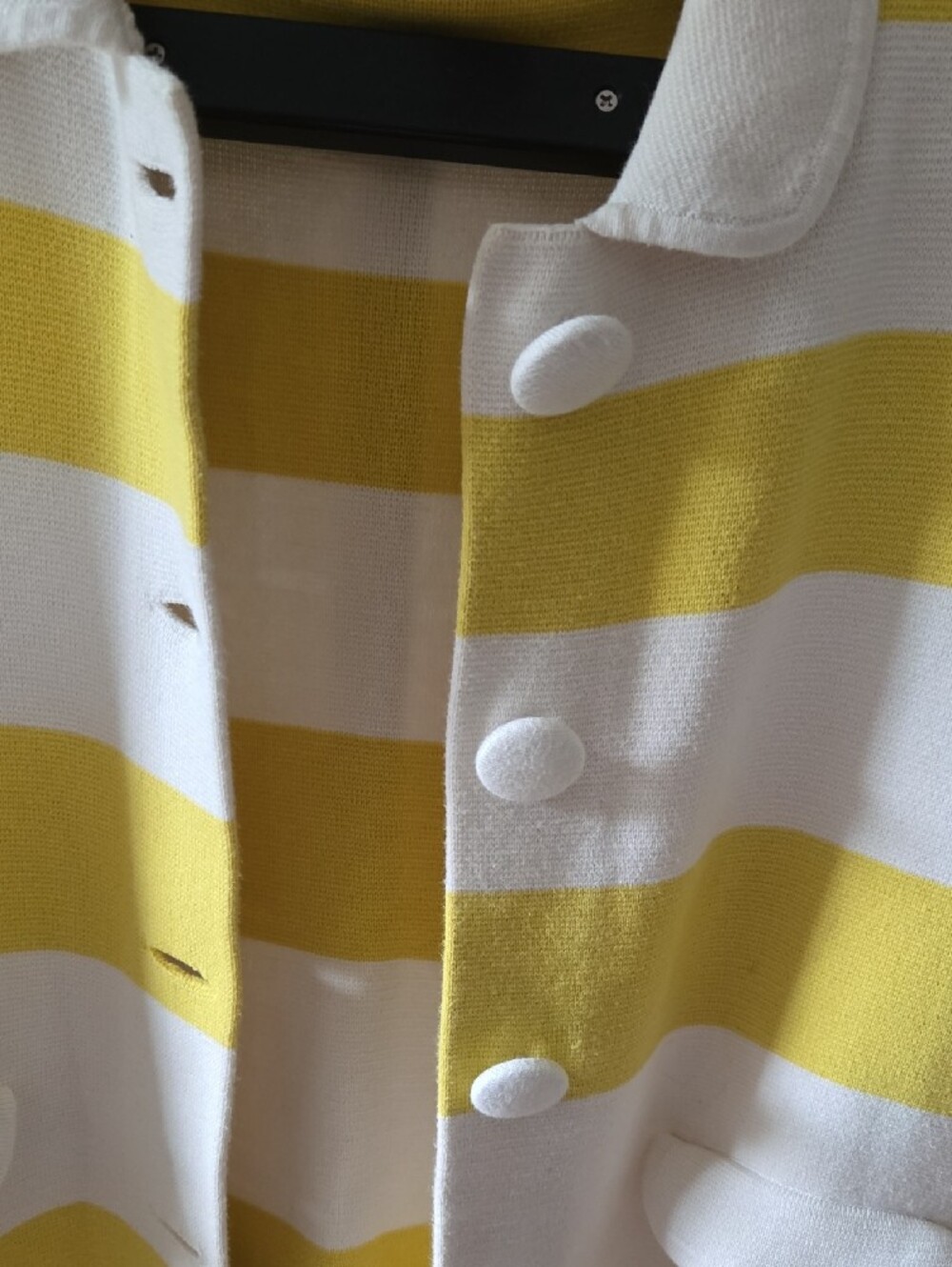 J. Crew Yellow and White Striped Pea Coat - Picture 3 of 6